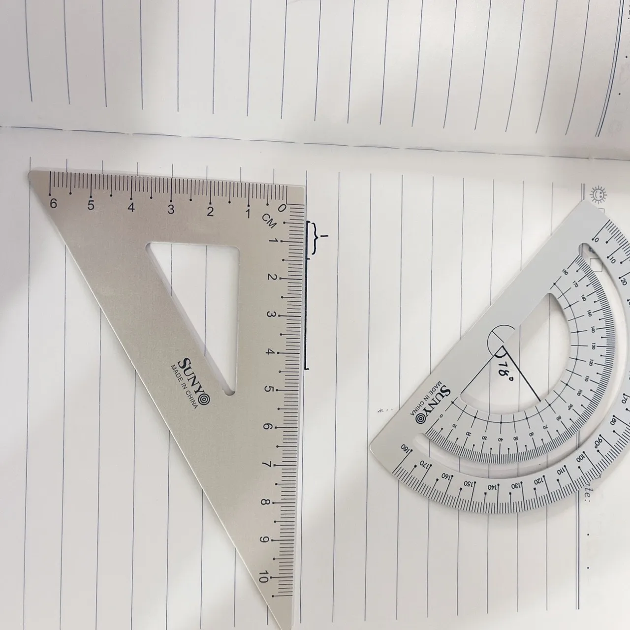 Measuring Tools 4 in 1 Metal Ruler Aluminum Alloy Angle Ruler Protractor Triangle Multifunctional Set Square Goniometer