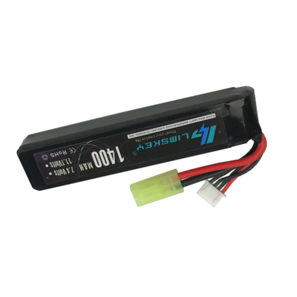 Airsoft Battery 7.4V Rechargeable 2S LiPo 1200mAh 25C Hobby