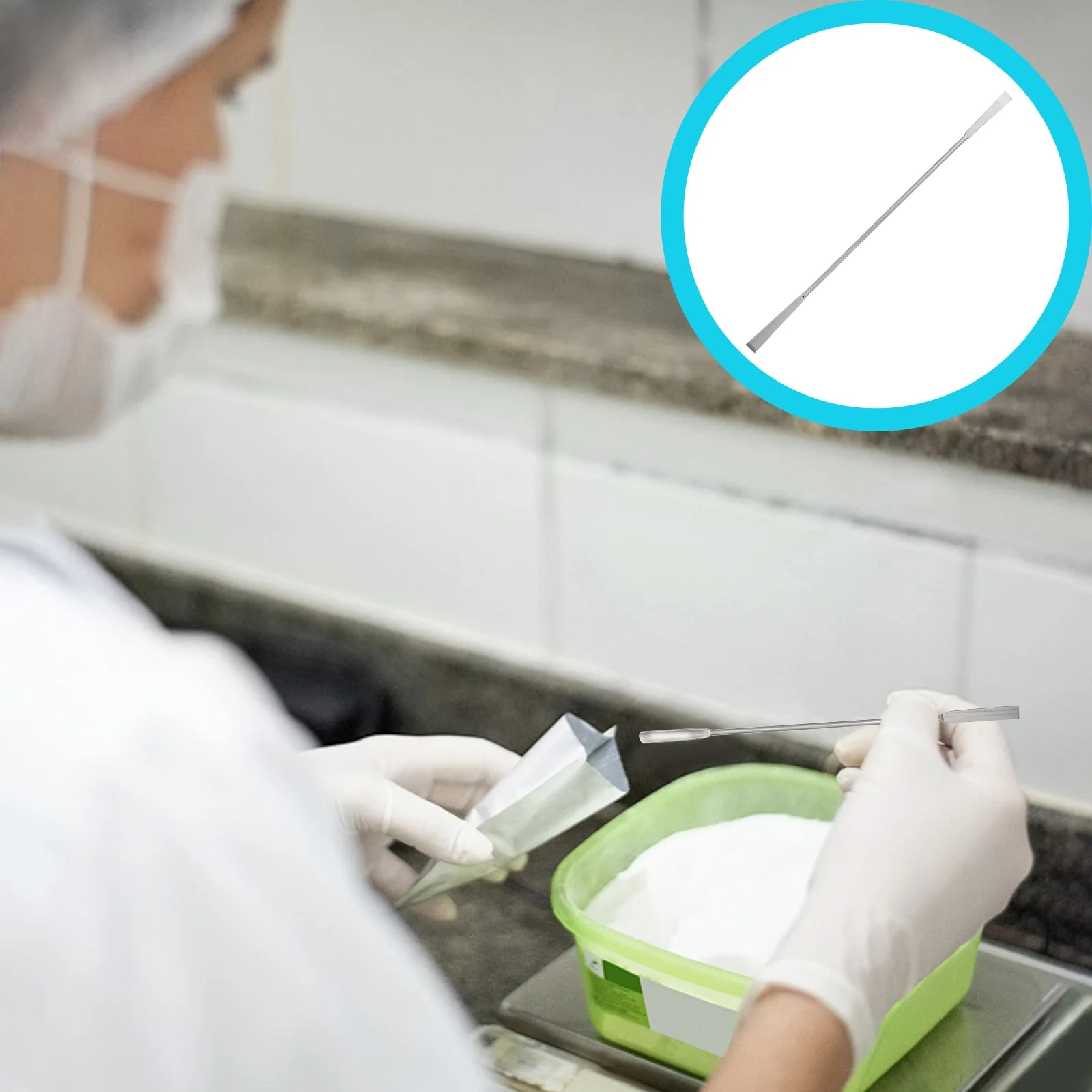 

Шпатели из нержавеющей стали 20 см, лабораторные шпатели, лабораторное оборудование (серебристый)