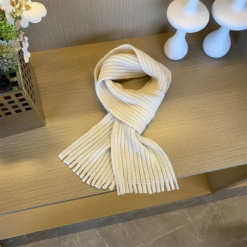 Children's scarf retro western style small scarf baby striped bib boys and girls solid color versatile tassel scarf trend 3