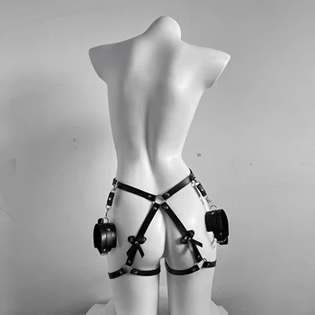Bondage Sexy Harness Woman Set Garter Sword Belt Seks Bdsm Erotic Lingerie Leather Waist To Leg Harness Thigh Garter Sex Toy 2