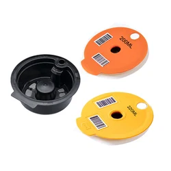 Reusable Refillable Coffee Capsule Pods with Silicone Cap - Large Capacity (200-220lid)