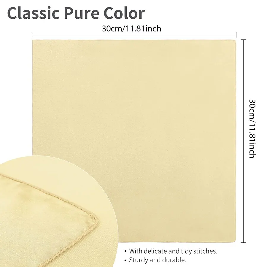 12Pack Square Satin Napkin Bright Silk Table Napkin Soft Smooth Fabric Table for Wedding Banquet Party Decoration