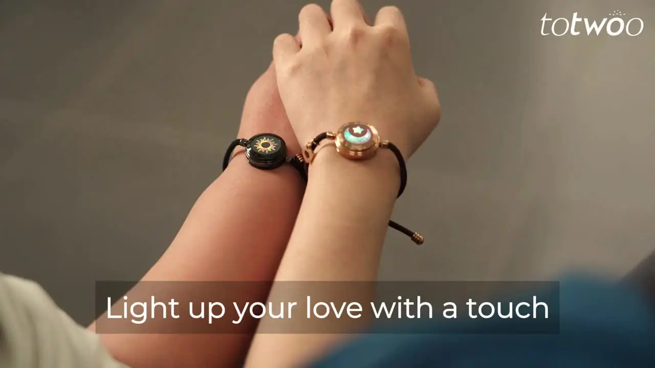 TOTWOO Браслеты на большие расстояния для пар Браслет с вибрацией и подсветкой