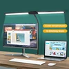 Dimmable Double Head LED Desk Lamp With USB Charge Office Reading Lights High Bright Folding Table Lamp Working Lighting Lights 4