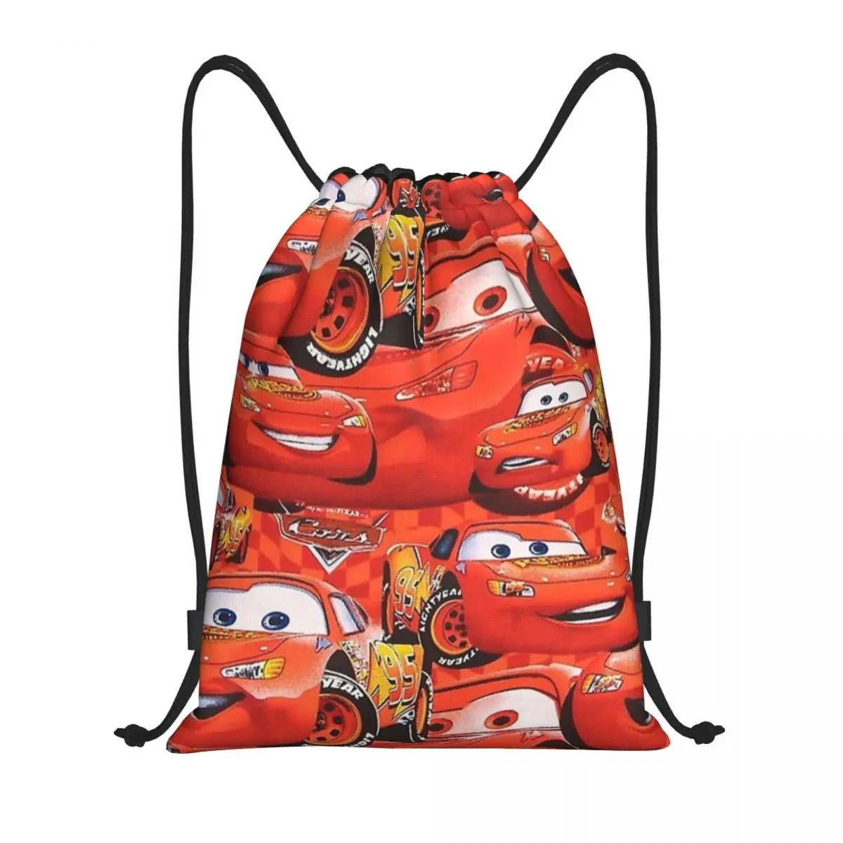 Mochila con cordón para deportes y gimnasio con diseño de Lightning McQueen, los mejores amigos