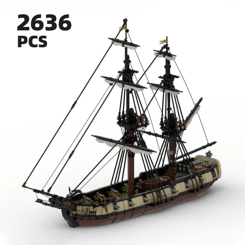 HMS meteor romulus MOC British bomb ketch boat brick set Royal navy