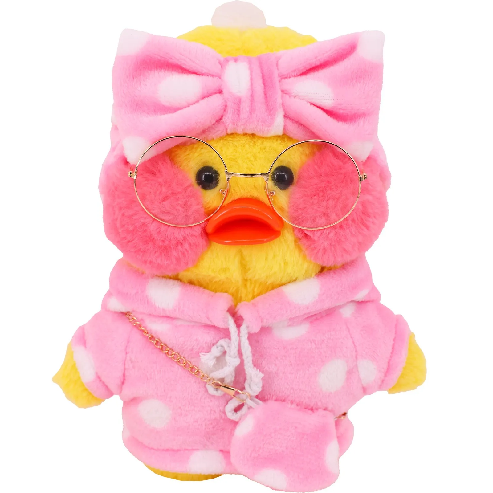 1 Set 30cm Cafe Duck Doll Clothes Kawaii LaLafanfan Plush Stuffed Soft Ducks Doll Accessories Dress Girl`s Gift for Children Toy 4