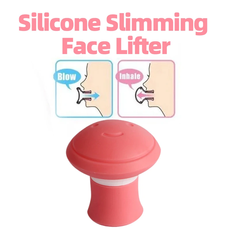 

Silica Gel Face Slimming Mouth Jaw Exerciser V-Shape Anti-Wrinkle Removal Facial Lifting Double Chin Blow Breath Face Lift Tool