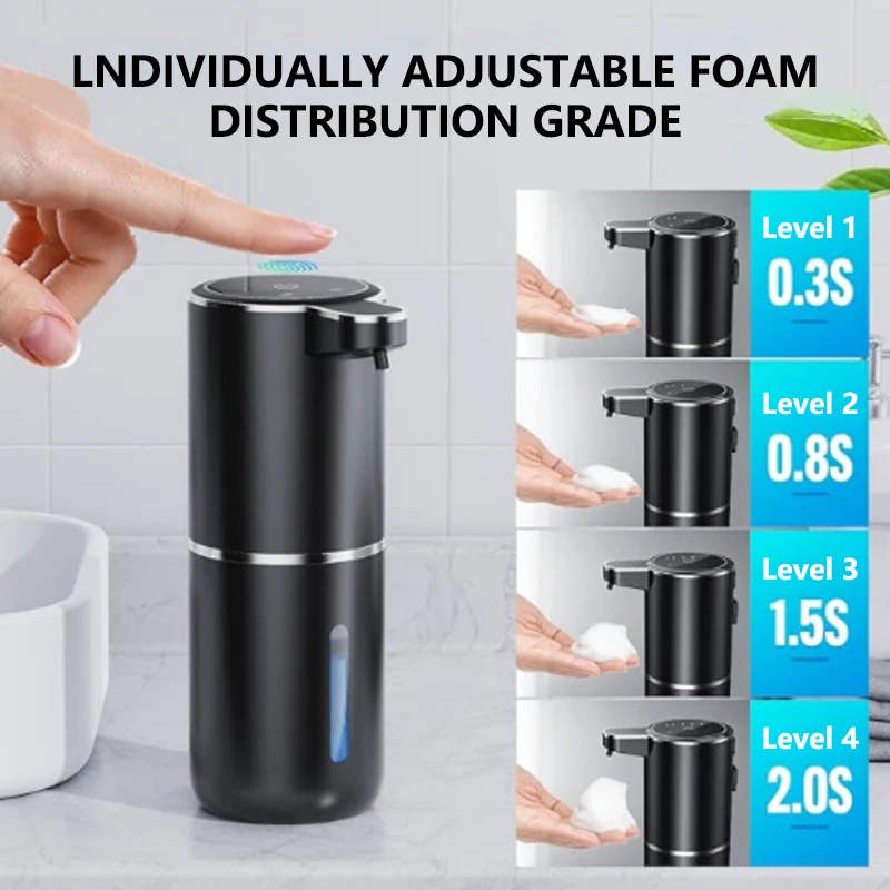 HQ Foaming Soap Dispenser Wall-Mounted No Drilling Required Long Battery Life Type-C Charging automatic soap dispenser 2