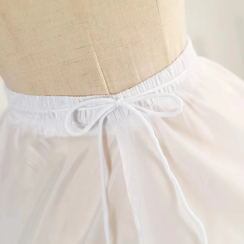 Petticoat Skirt Petticoat Underskirt Wedding Underskirt Wedding Petticoat Bride's wedding dress skirt with three steel rims thickened and encrypted fabric Pengpeng fishbone petticoat A word daily cospla