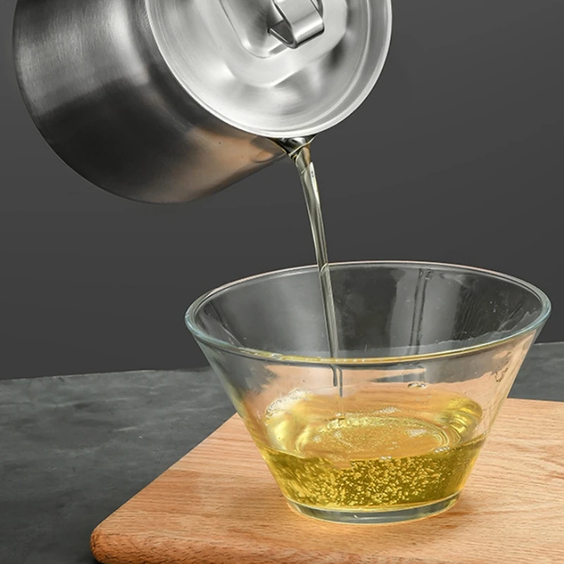 Oil Pot,Oil Pot Stainless Steel Large Capacity Oil Fryer And Filter Cup Combo Versatile Filter For Kitchen