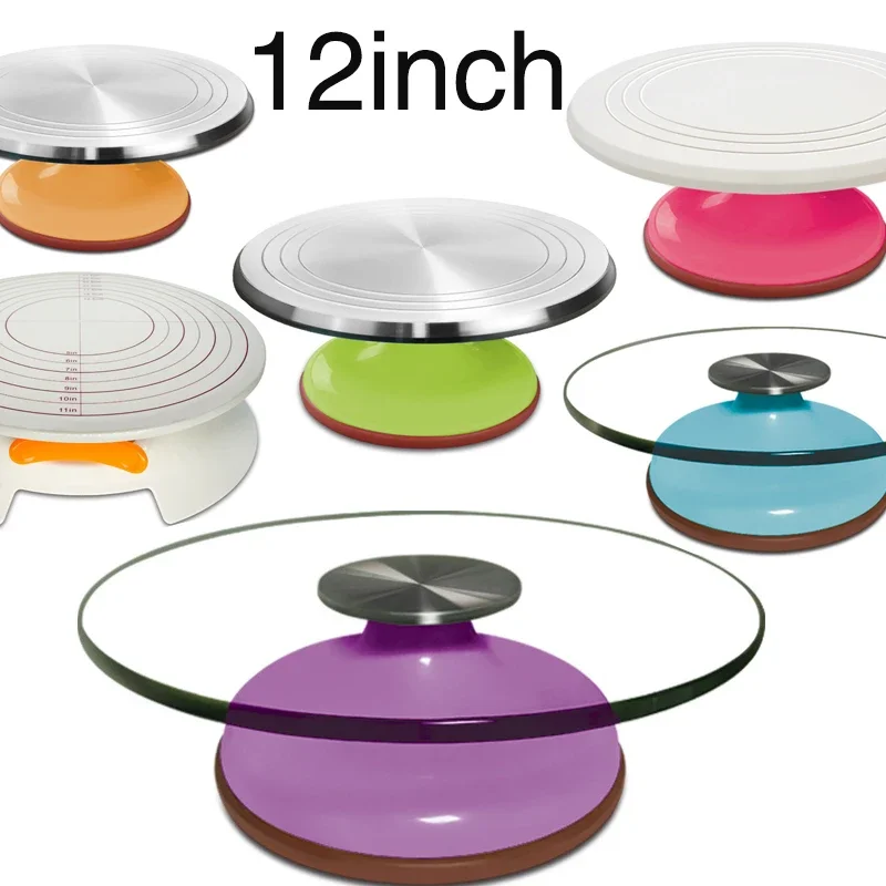 Baking Tools Aluminum Alloy Birthday Cake Turntable Plastic Stainless Steel Glass Cake Stand Craft Turntable Platform 8cm-31 cm Cake Stand Cake Turntable Baking Supplies Cake Tools