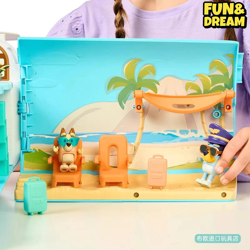 Spot Bluey Family Large Morphing Sounding Airplane Cruise Ship Doll Play House Children'S Toy Scene Action Figures Birthday Gift 4