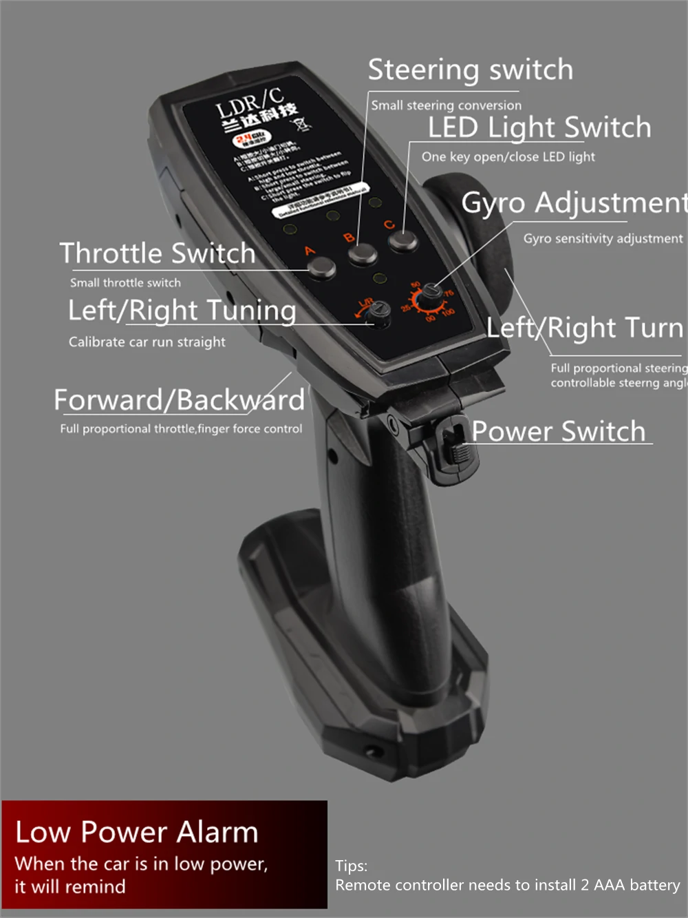 LDRC 1899 RTR 1/18 2.4G RWD RC Car Drift GTR R34 Gyro LED Light On-Road Full Proportional Alloy Body Shell Racing Vehicles Models Toys