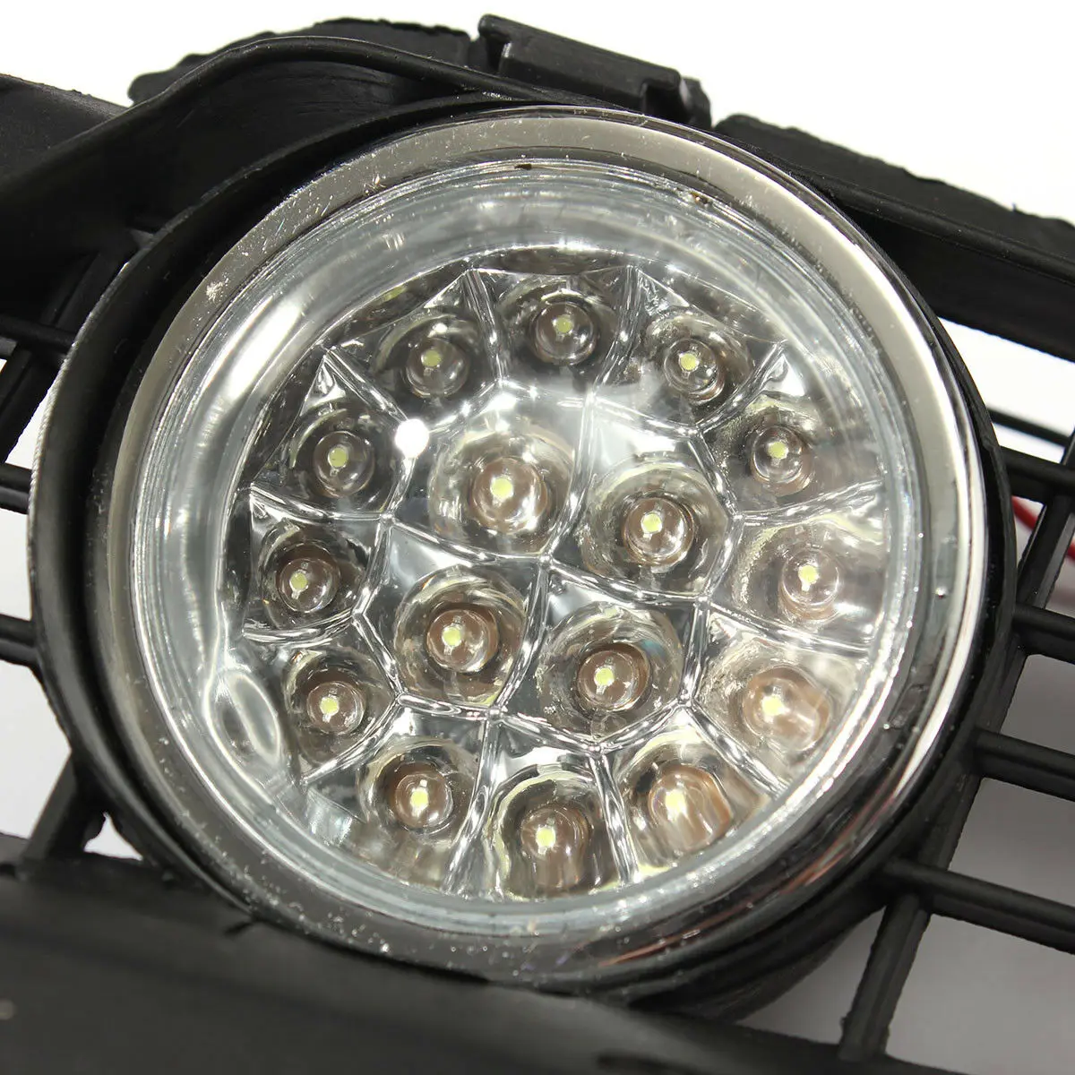A57E-폭스바겐 MK3 골프 제타 1992-1998용 프론트 범퍼 그릴 6000K 화이트 LED DRL 주행 안개등 자동차 액세서리