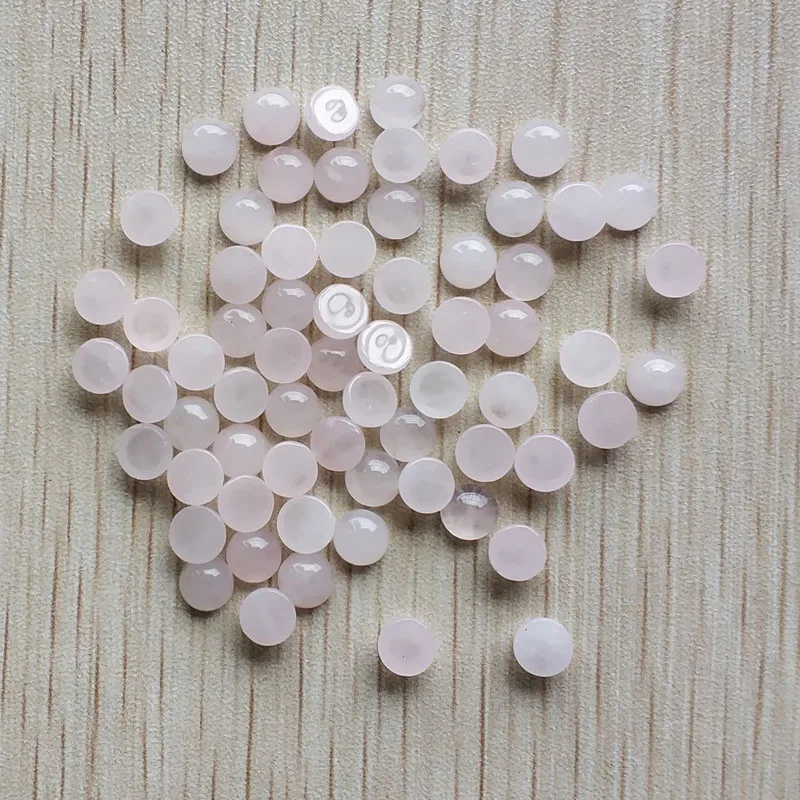 Wholesale 100pcs High-Quality 6mm Natural Stone Round Cabochon Beads for Jewelry Making Accessories
