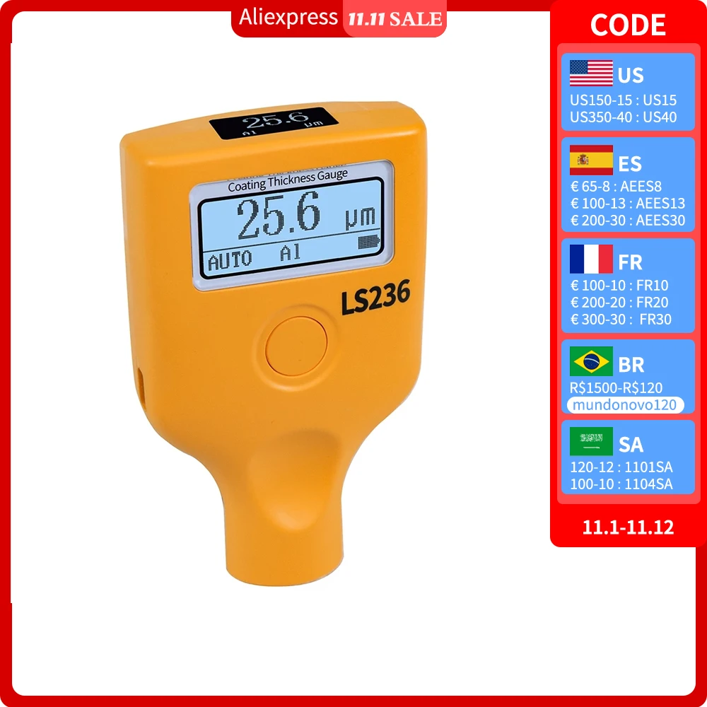 Coating Thickness Gauge LS236 Car Parts Dry Film Paint Thickness Gauge