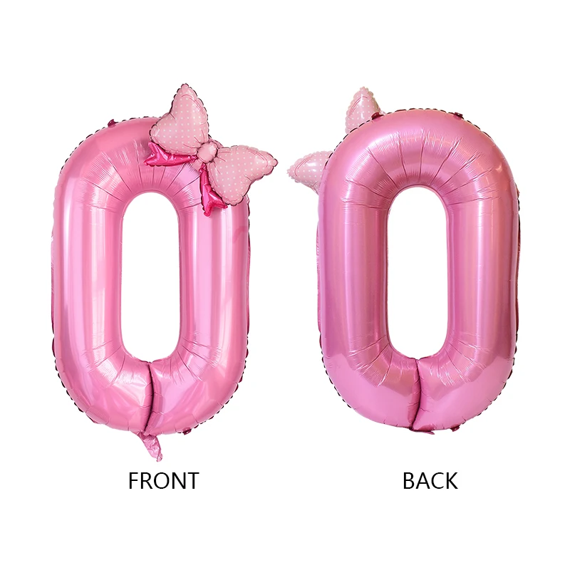 40 Zoll rosa Bownot Luftballons Nummer Folie Ballon 1 2 3 4 5 6 7 8 9 Jahre altes Kind Mädchen alles Gute zum Geburtstag Ballon Baby Dusche Dekor – Detail 20