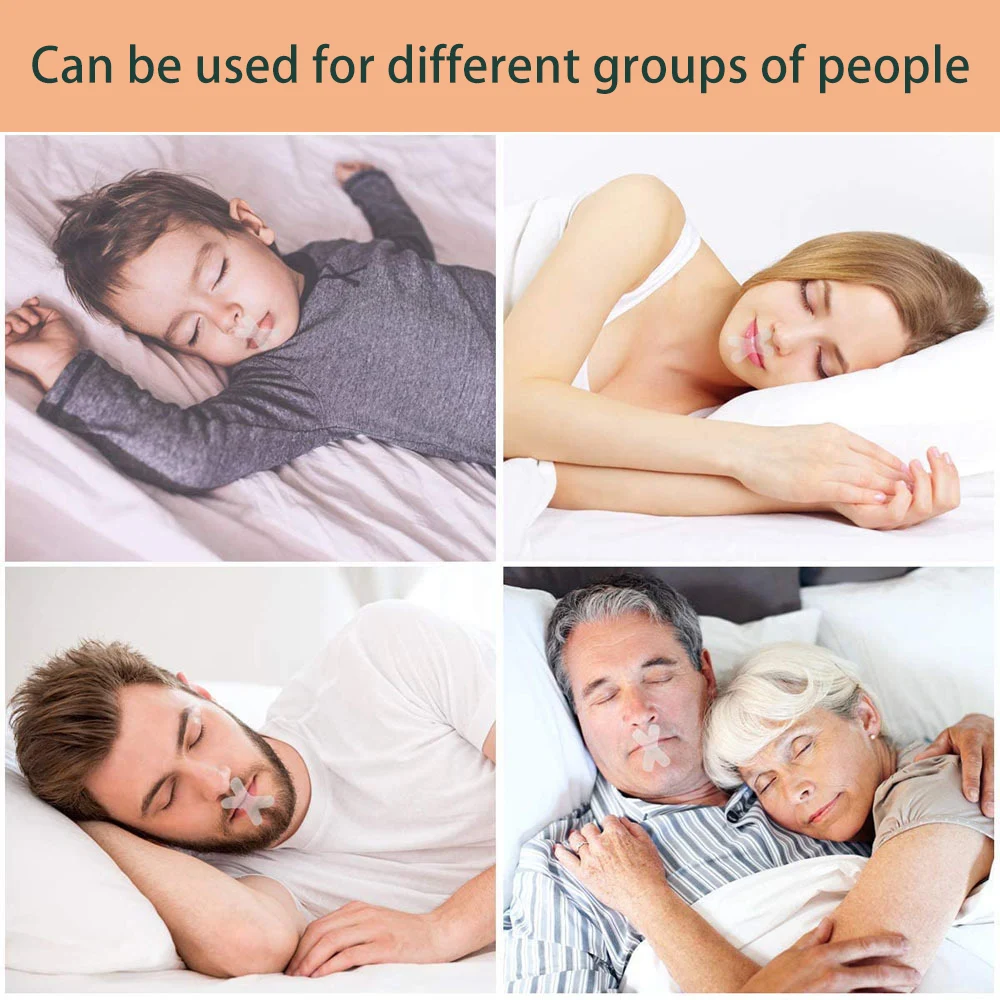 120Pcs Sleeping Mouth Tapes Anti Snore Mouth Strips for Adult Child Right Way To Breathe Reduce Mouth Dryness Tape Better Sleep