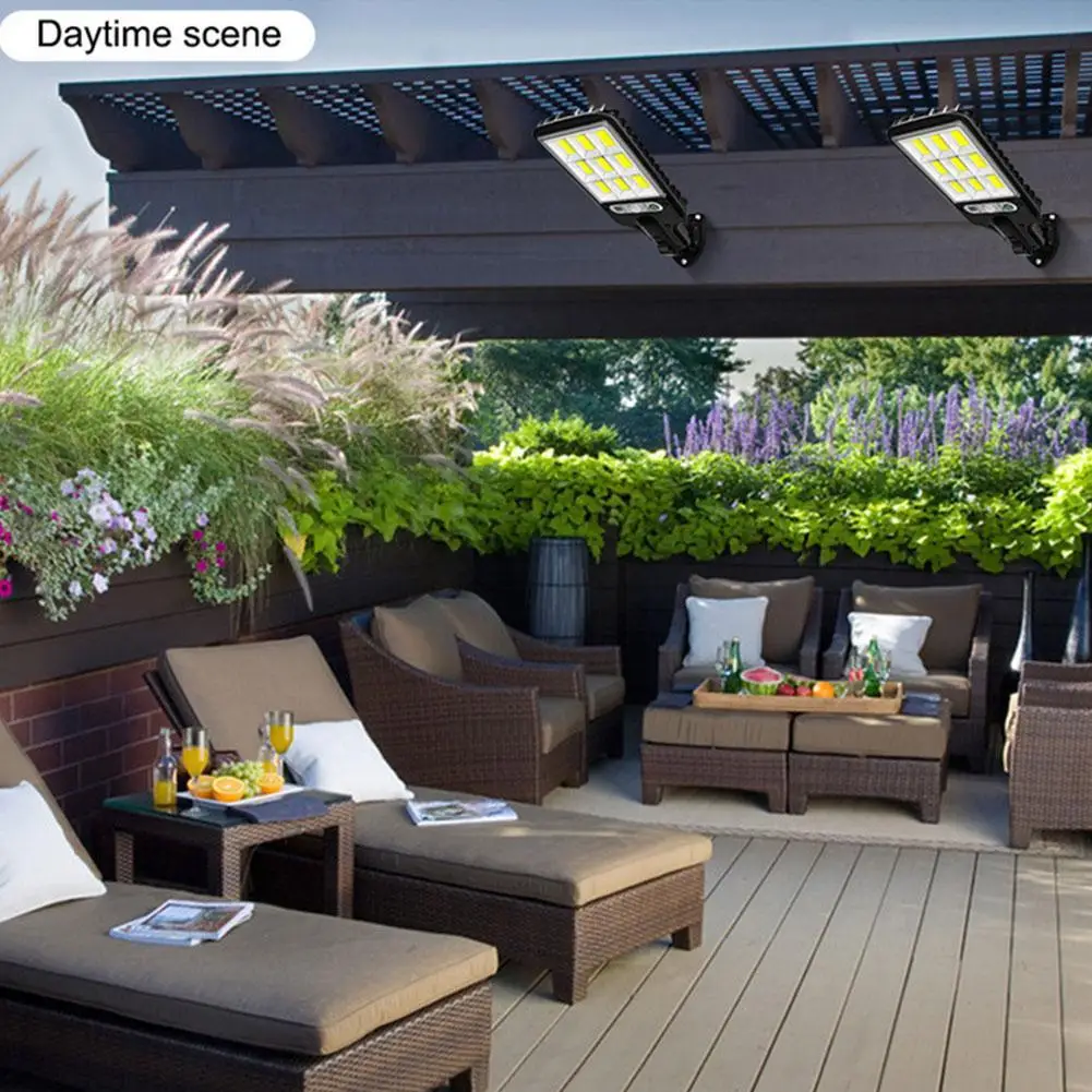 

Уличные фонари на солнечной батарее, водонепроницаемые лампы с 3 режимами движения, пассивным ИК датчиком движения, дорожный прожектор для Yar J2Z5