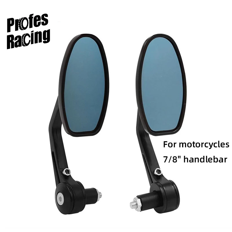 

Motorcycle Universal Aluminum Rear View Black 7/8" 22mm Handle Bar End Side Rearview Mirrors 1 Pair FOR Honda Yamaha
