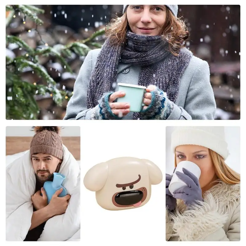 USB Hand Warmer Dog Shape Portable Electric Hand Warmer Pocket Heater Handwarmers With 5 Levels Temperature For Winter Camping