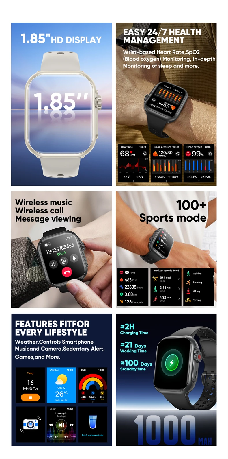 Smartwatch With Amoled Screen Gps And Bluetooth Call For Android Ios_voghion.com