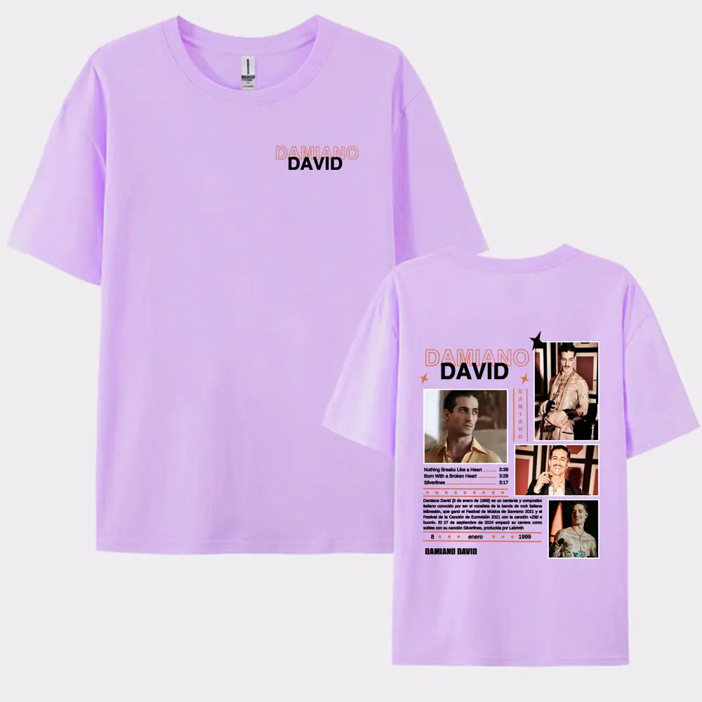 Rock Band Maneskin Damiano David Tour Merch T-shirt Men Women