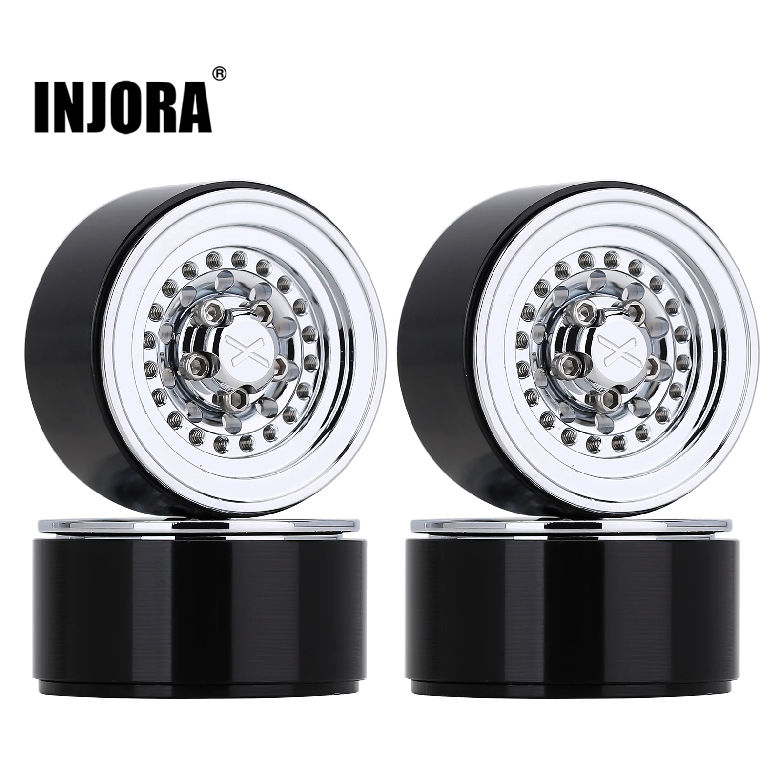 

INJORA 4 шт. CNC алюминиевые 1,0 "Beadlock Колесные диски 27*15 мм для 1/24 RC Гусеничный автомобиль осевой SCX24 FCX24 Enduro24 AX24 (W1001)
