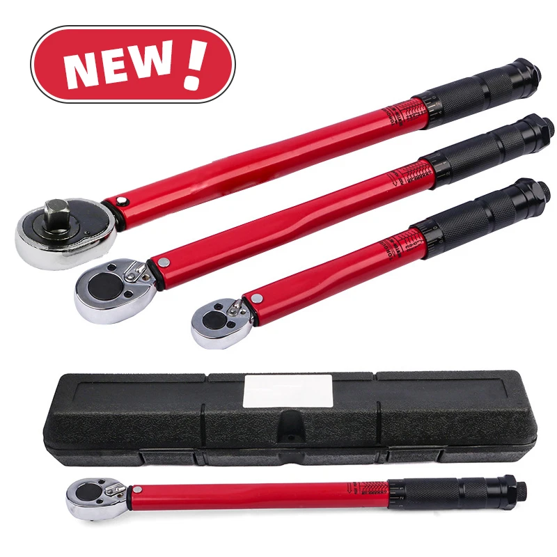 Torque Wrench 1/2 3/8 1/4 Square Precision 2 210N.m Torque Key Bicycle