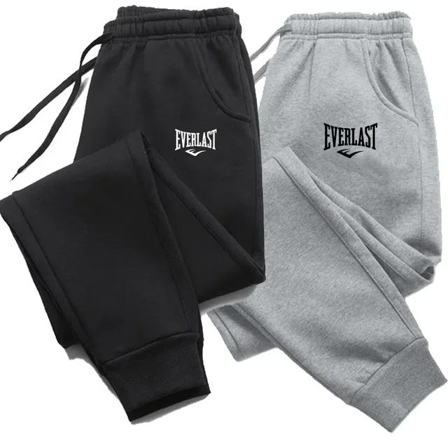 2025 Men Printed Pants EVERLAST Men Women Running Pants Joggers Sweatpant Sport Casual Trousers Fitness Gym Breathable Pants