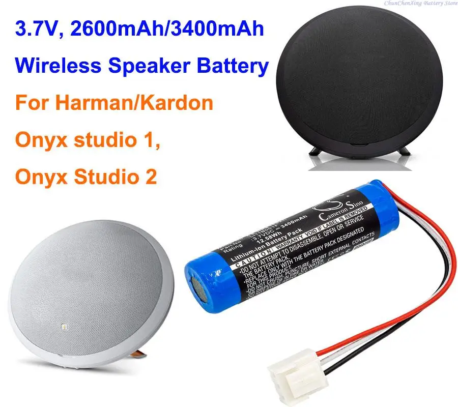 Cameron Sino 2600Mah/3400Mah Batteria Altoparlante Per Harman/Kardon Onyx Studio 1, Onyx Studio 2