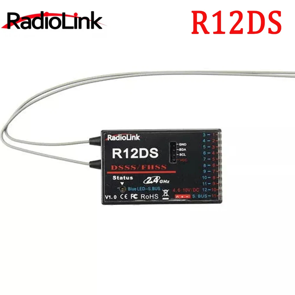 

Приемник RadioLink R12DS 2,4 ГГц 12CH DSSS и приемник FHSS для передатчика RadioLink AT9 AT9S AT10 AT10II поддержка SBUS PWM