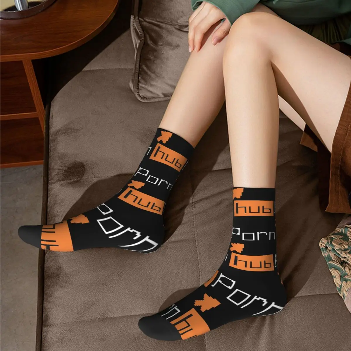 Autumn Winter Cool Women Men Pornhub Socks Non-slip Skateboard