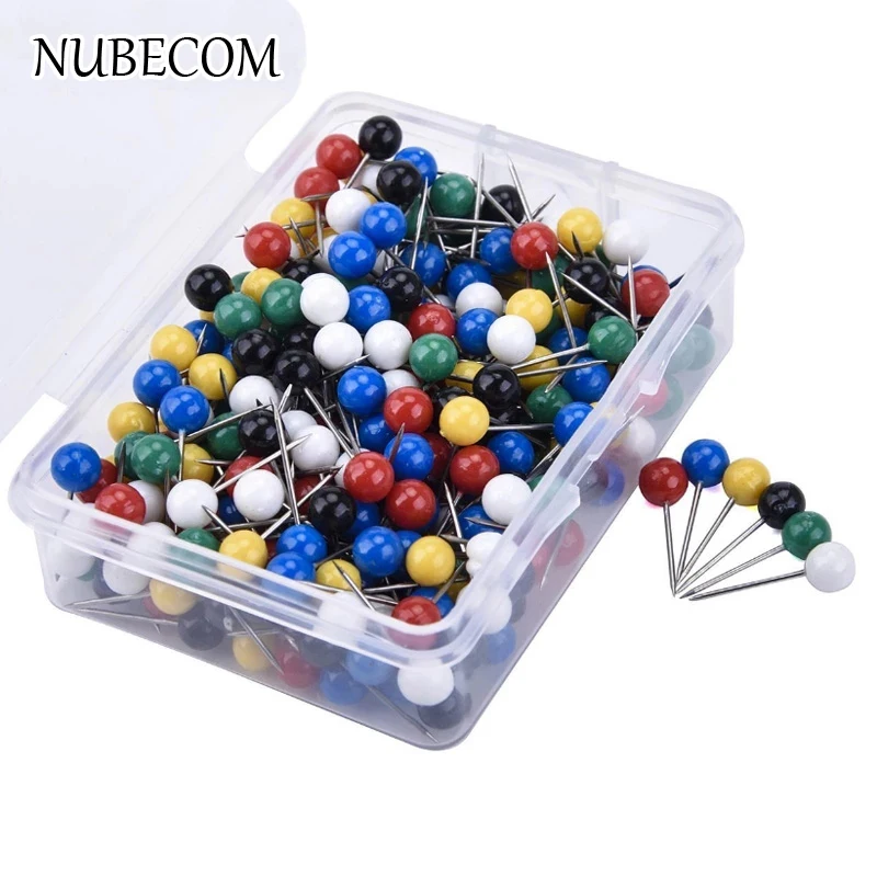 NUBECOM 100 개/몫 DIY 패치 워크 바느질 핀 다채로운 진주 빛 위치..