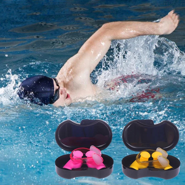 Tapones Para Oídos + Clip Nasal + Estuche Natación - Buceo