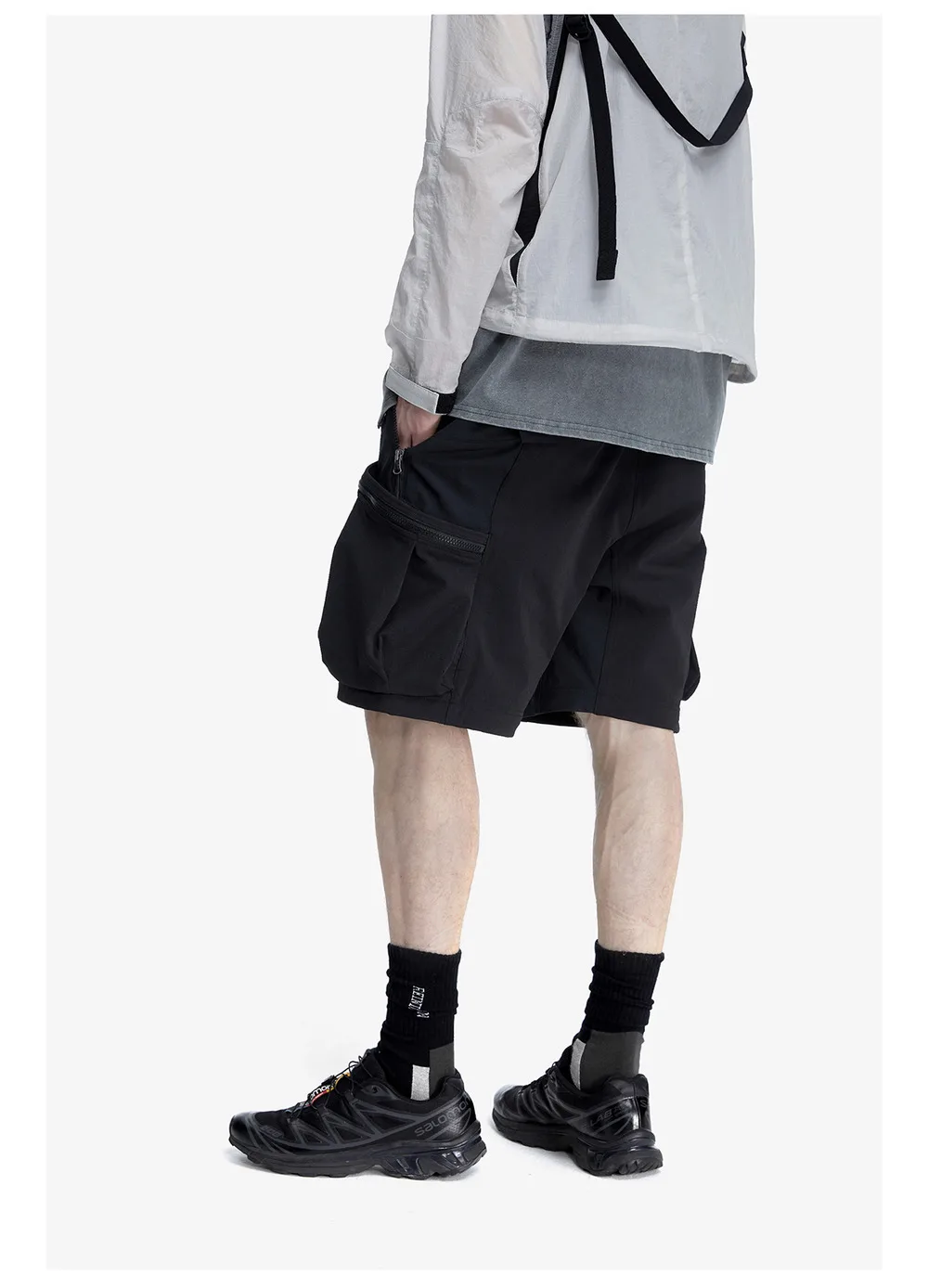 Reindee Lusion 23ss 208 2-in-1  detachable patchwork color block pants dwr coating multiple pockets techwear gorpcore warcore