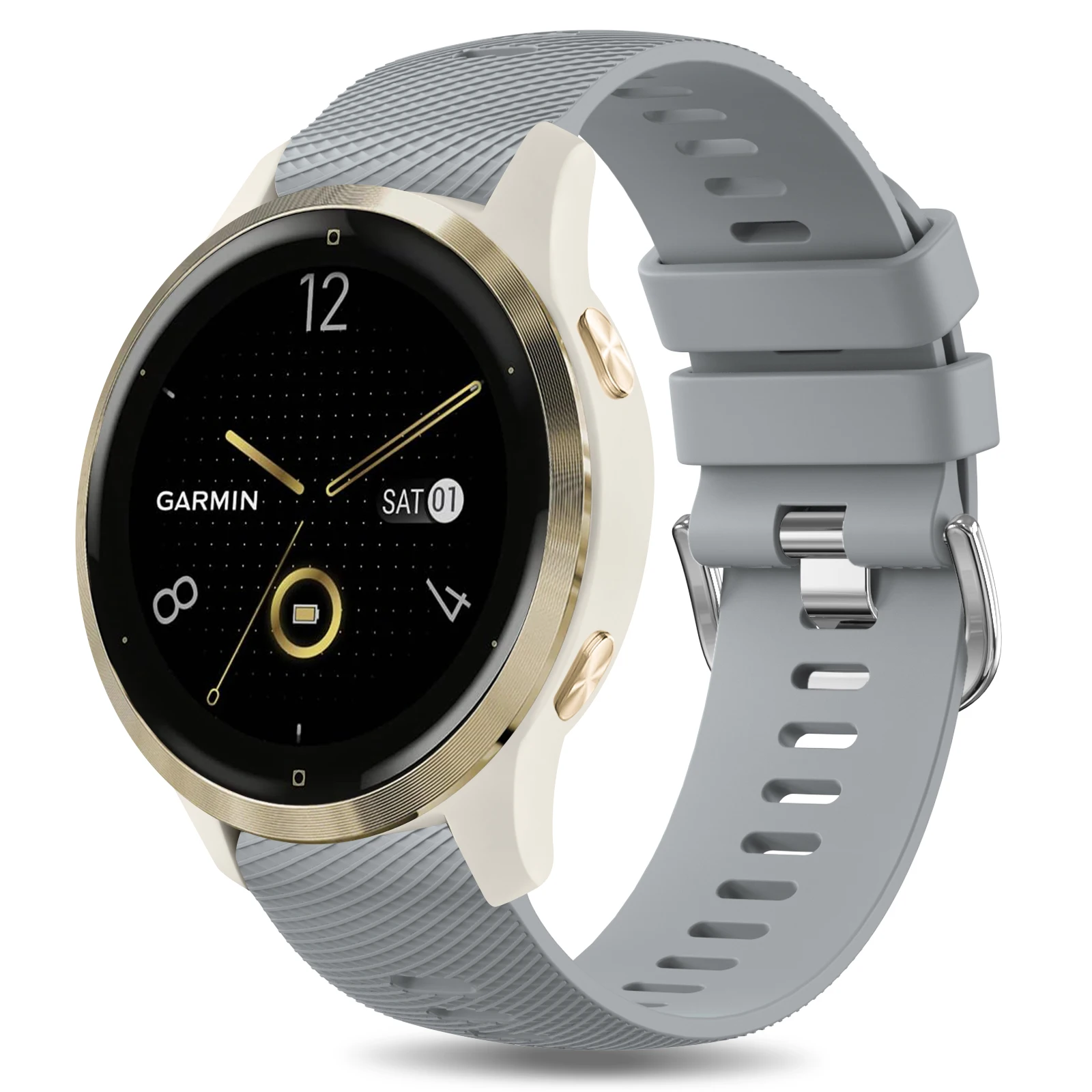 Elegant 18mm Silicone Watch Strap