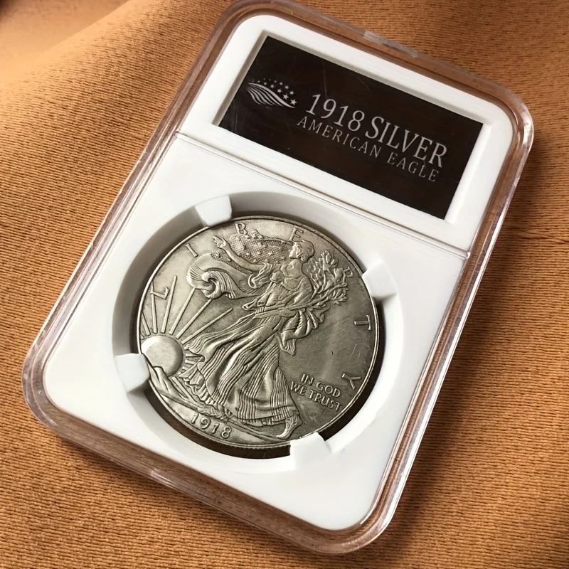 US 1918 A Dollars Liberty Goddess Vintage Silver Collection Commemorative Coins Gift Replica Coin Good Luck Badge Display