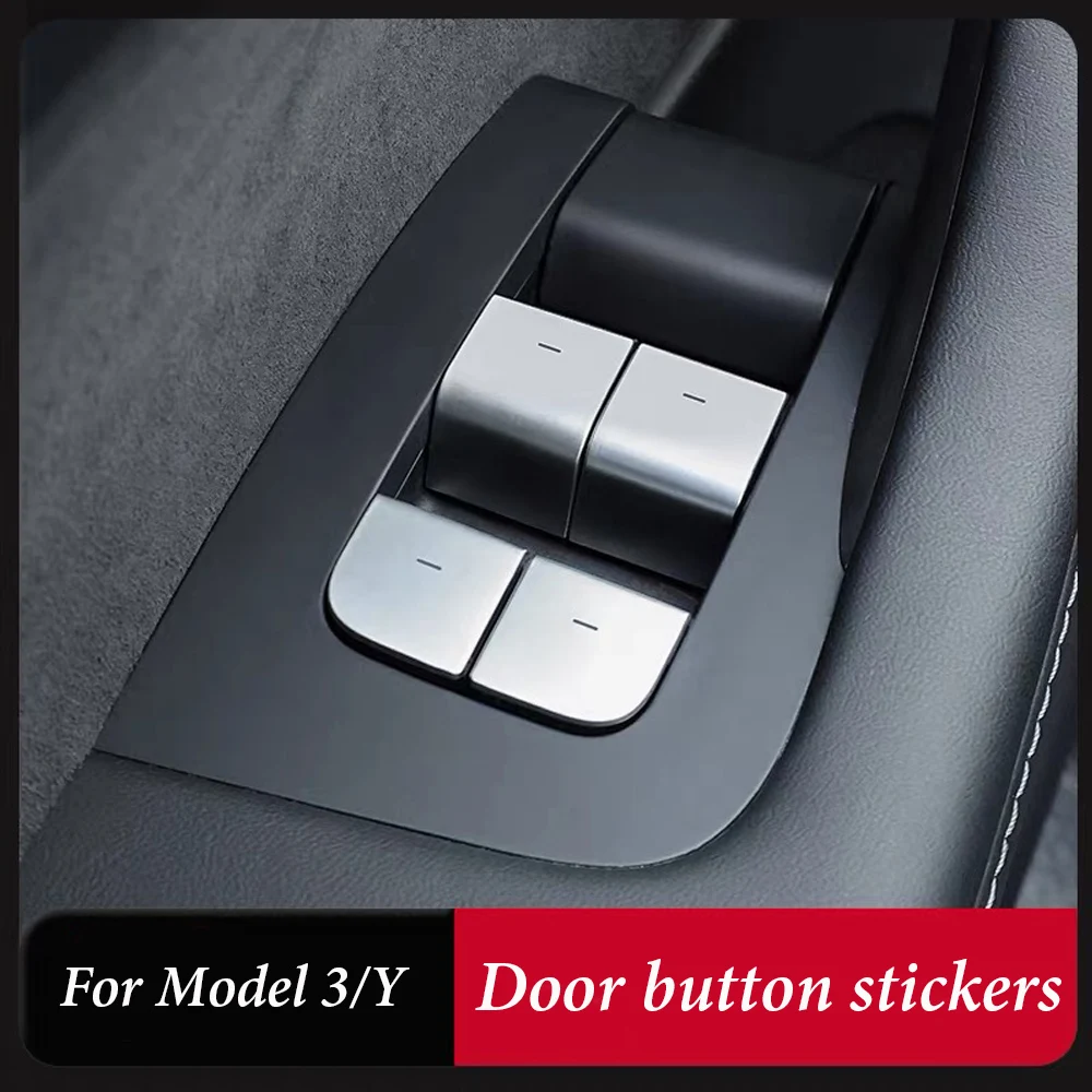 

Sliver/Red/Blue For Tesla Model 3/Y Full Door Window Key Patch Protection Cover Interior Modification Accessories