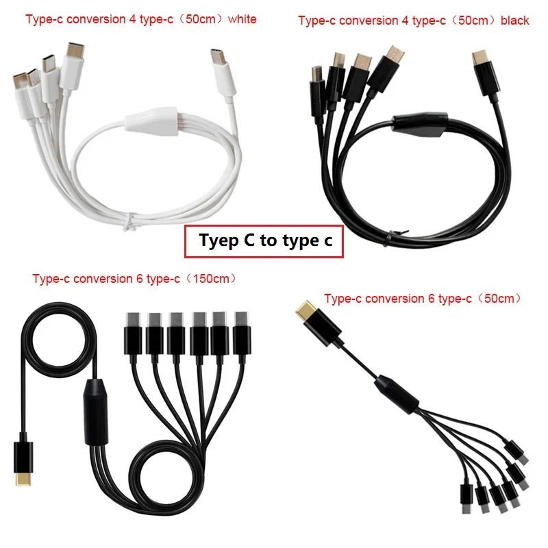 USB C Charging Cable 2 in 1 Multi Charging Cable Splitter USB to 2 Type C Charging Data Sync Cord Type-c conversion Type-c