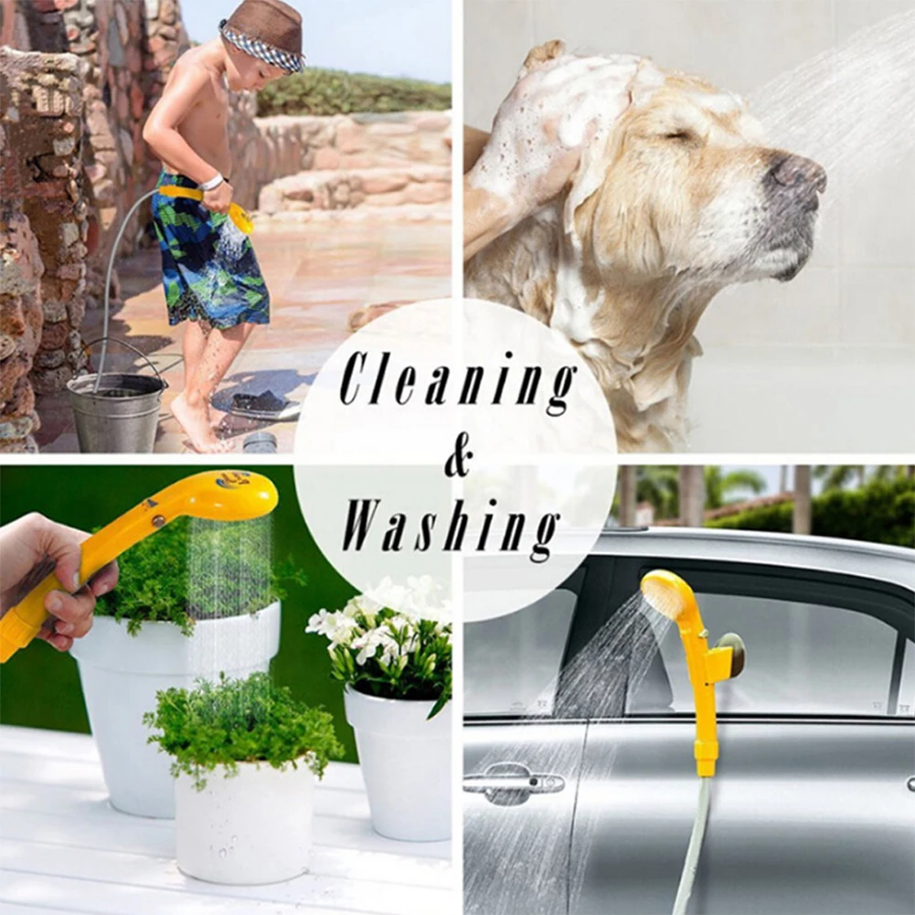 Camping Shower with 20L Water Bucket 12V Pump Hiking Travel Outdoor Electric Bath Show Plant Watering Car Washer Pet Cleaning