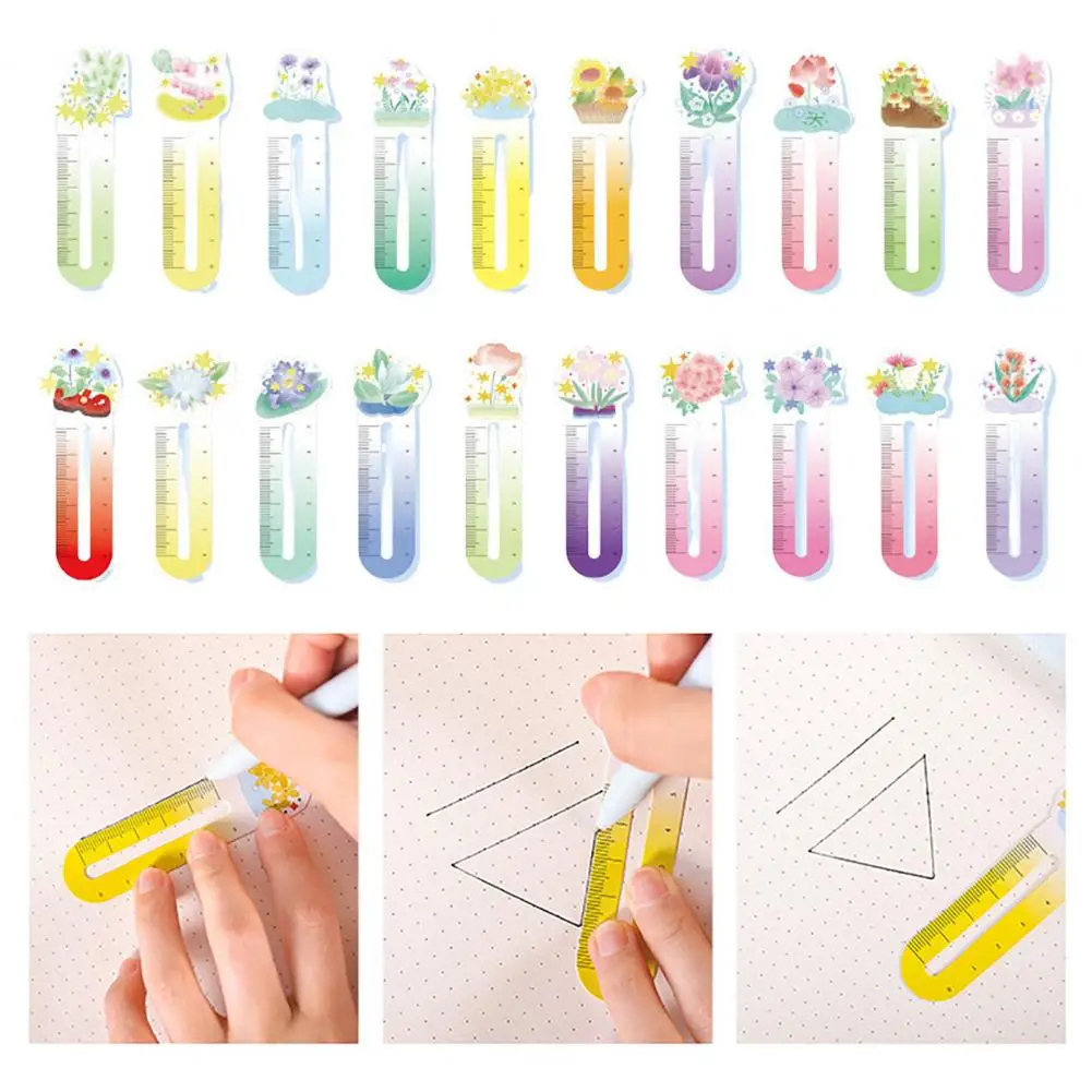 Bright Colored Bookmarks for Children Cartoon Bookmark for Kids Cute Cartoon Animal Flower Bookmarks Portable Paper Kids'