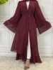 Robe de Ramadan en mousseline de soie, Abaya, dubaï, turquie, Kaftan musulman pour femmes, Kimono modeste, Caftan Marocain, vêtements islamiques