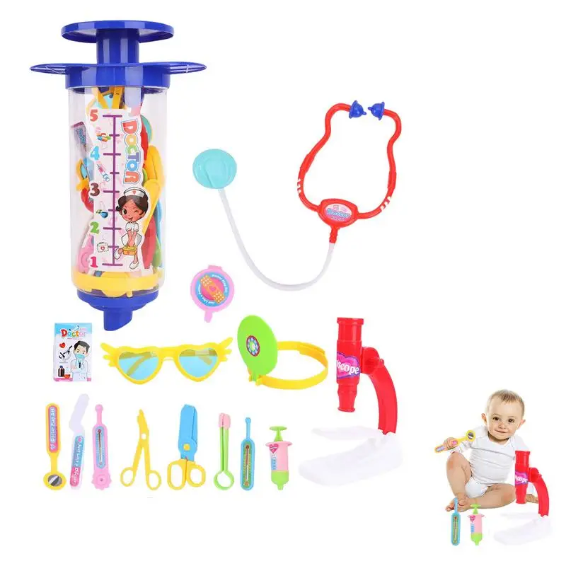 

Ролевые игрушки для врачей, детский игровой набор для врачей с симуляцией стетоскопа, медицинское оборудование, развивающие игрушки для врачей, набор для 3