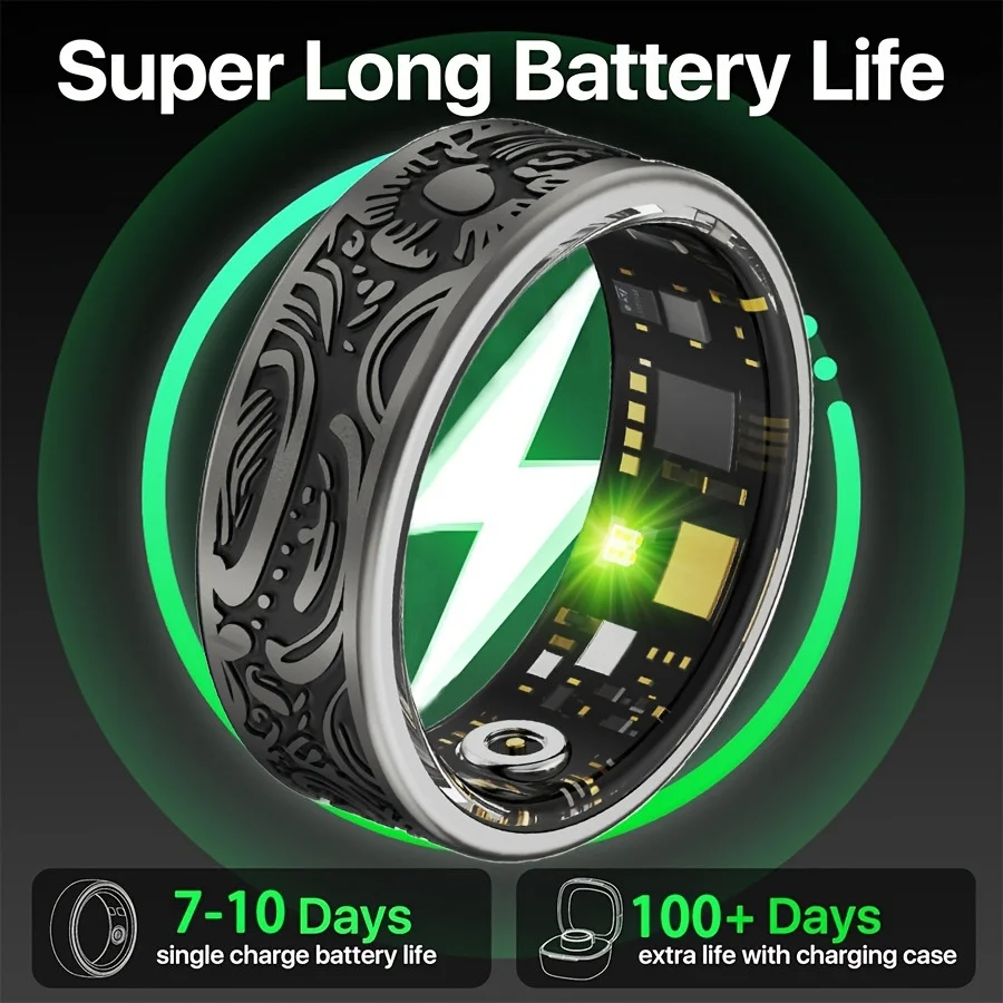 Smart Ring Heart Rate Blood Pressure Blood Oxygen Sleep Monitoring thumbnail 5