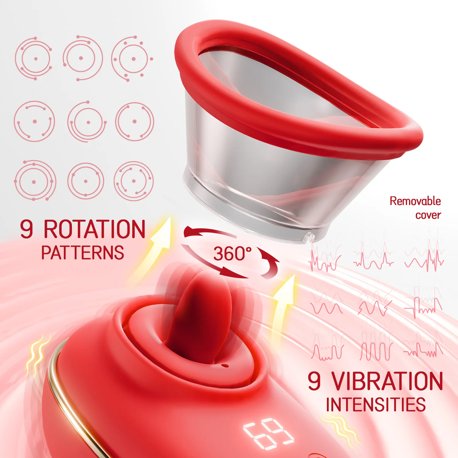 Female Sex Toys Clitoral Vibrator Sucking and Licking Tongue Nipple Vagina Stimulator Orgasm Pussy Blowjob Female Masturbation