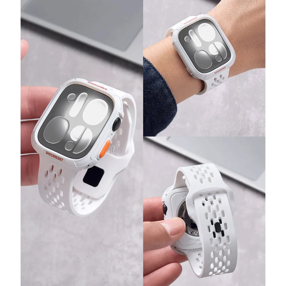 Silicone Sport Bands with TPU Protective Case