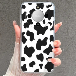 Pink Tulip Girl Durable Dustproof Antifouling Transparent Phone Case for Honor X9D (U201)